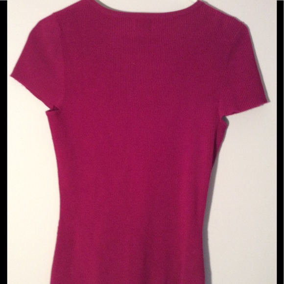 INC Sweater in a Beautiful Fuchsia Color. It Is 70% Rayon & 30% Nylon. - Picture 2 of 3